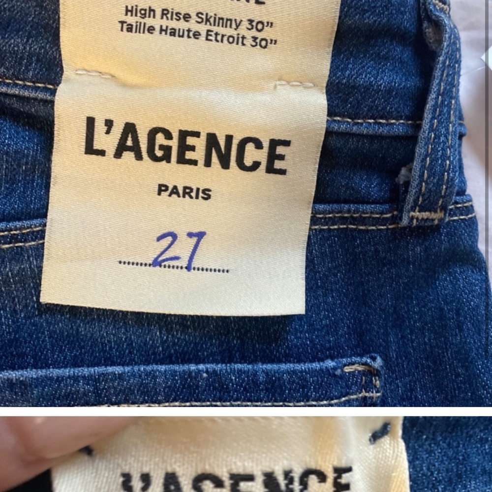 L'AGENCE Women's Blue High Rise Skinny Jeans